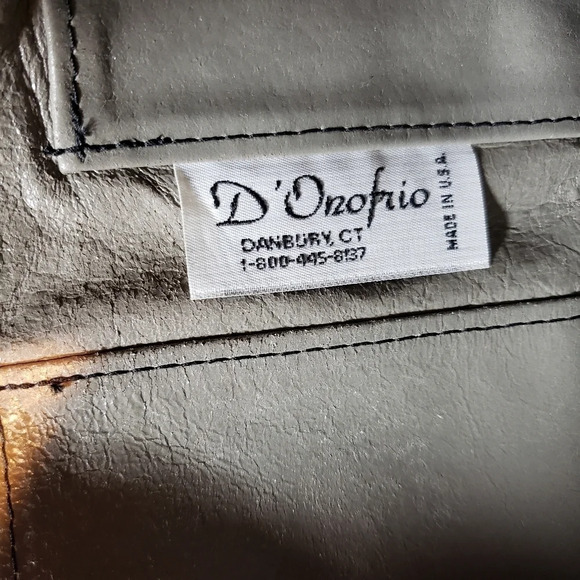 D'ONOFRIO Black Leather Designs Bag Adjustable Strap Crocodile Purse - Picture 9 of 16